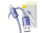 Kabel USB - Baseus Crystal Shine cable USB to Lightning 2.4A 1.2m (purple) - CAJY000005