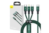 Kabel USB - Baseus Rapid Series 3-in-1 cable USB-C For M+L+T 20W 1.5m (Green ) - CAMLT-SC06