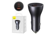 Telefon - Adapter i Ladowarka - Baseus Car charger Golden Contactor Pro 2x USB-C 1x USB 65W (grey) - CGJP010013