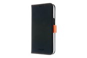 Telefon - Pokrowiec i etui - Insmat FLIPCASE IPHONE 15 BLACK/ORANGE - 650-3192
