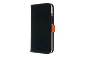 Telefon - Pokrowiec i etui - Insmat FLIPCASE IPHONE 15 PLUS BLACK/ORANGE - 650-3193