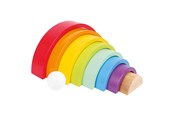 Zabawki dla niemowlat - Small Foot - Wooden Building Blocks Rainbow 9dlg. - 6969