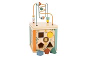 Zabawki dla niemowlat - Small Foot - Wooden Activity Cube and Motor Skills Spiral Safari - 11960
