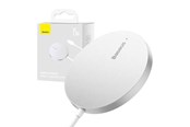Telefon - Adapter i Ladowarka - Baseus Magnetic Wireless Charger  Simple Mini3 15W (Silver) - CCJJ040012