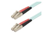 Kabel sieciowy - StarTech.com 20m (65ft) LC/UPC to LC/UPC OM4 Multimode Fiber Optic Cable - patch cable - 20 m - aqua - Niebieski - 20m - 450FBLCLC20