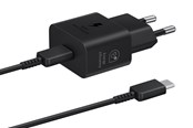 Telefon - Adapter i Ladowarka - Samsung 25W USB-C GaN Power Adapter (Incl. cable) - Black - EP-T2510XBEGEU