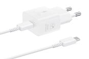 Telefon - Adapter i Ladowarka - Samsung 25W USB-C GaN Power Adapter (Incl. cable) - White - EP-T2510XWEGEU