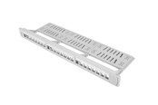 Akcesoria sieciowe - Lanberg PPKS-1124-S Patch Panel Blank 24-Port 1U with Organizer for Keystone Modules Grey - PPKS-1124-S