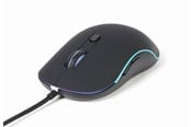 Myszka - Gembird Illuminated large size wired mouse - Myszy - Optyczny - 6 przycisków - Czarny - MUS-UL-02