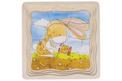 Puzzle - Goki Wooden Layer Puzzle - Vegetable Garden 53pcs. Drewniany - 57495