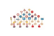 Samochody i pojazdy - Small Foot - Wooden Mini Traffic Sign Set 25 pcs. - 11736