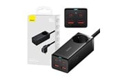 USB hub - Baseus GaN3 Pro wall charger / powerstrip 2xUSB + 2xUSB-C + AC 100W (black) USB hub - 5 - Czarny - PSZM000401