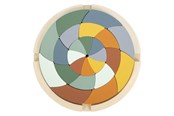 Zabawki dla niemowlat - Small Foot - Wooden Shape Puzzle Safari Round 24pcs. - 12457