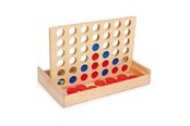 gry-planszowe-karciane-i-kosci - Small Foot - Four in a Line Travel Game Wood - 3460