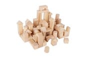 Zabawki drewniane - Small Foot - Wooden Building Blocks in Bag 100dlg. - 7073