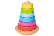 Zabawki dla niemowlat - Goki Wooden Stacking Tower Color 8pcs. - 58925