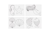 Kreatywne gry - Creativ Company Sheets of Shrink Film with Mermaid Motifs 4 pcs. - 790712