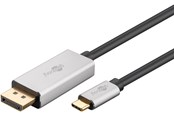 Kabel wyswietlacza - Pro USB-C - DisplayPort - 2m - Szary - DP-USB-C-S-2m