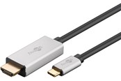 Kabel wyswietlacza - Pro HDMI - USB-C - 2m - Szary - HDMI-USB-C-S-2m
