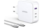 Telefon - Adapter i Ladowarka - UGREEN Nexode GaN 140W Triple USB Charger - White - 15339
