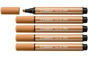 Przybory do pisania i rysowania - STABILO Pen 68 MAX - Fibre-tip Pen with Thick Chisel Tip - Dark Ocher - 768/89