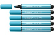 Artykuly szkolne - STABILO Pen 68 MAX - Felt-tip pen with thick chisel tip - azure blue - 768/57