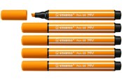 Przybory do pisania i rysowania - STABILO Pen 68 MAX - Fibre-tip Pen with Thick Chisel Tip - Orange - 768/54