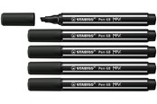 Przybory do pisania i rysowania - STABILO Pen 68 MAX - Fibre-tip Pen with Thick Chisel Tip - Black - 768/46