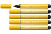 Przybory do pisania i rysowania - STABILO Pen 68 MAX - Felt-tip pen with thick chisel tip - yellow - 768/44