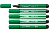 Przybory do pisania i rysowania - STABILO Pen 68 MAX - Fibre-tip Pen with Thick Chisel Tip - Emerald Green - 768/36