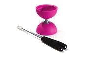 Zabawki na zewnątrz - Eureka Rubber Diabolo with Aluminum Sticks - Pink - 52515708