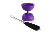 Zabawki na zewnatrz - Eureka Rubber Diabolo with Aluminum Sticks - Purple - 52515705
