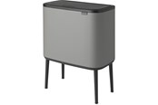 Akcesoria do czyszczenia - brabantia Bo Touch Bin Mineral Concrete Grey 3 x 11 L - 127229