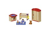 Zabawki drewniane - Goki Baby Room for Dollhouse - 51905