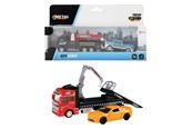 Samochody i pojazdy - Toi-Toys Metal Friction Tow Truck with Car - 23005Z