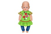 Lalki i akcesoria - Dolly Moda Dress+Leggings Strawberry 43cm - 871263