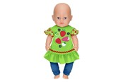 Lalki i akcesoria - Dolly Moda Dress+Leggings Strawberry 43cm - 871263