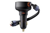 Kabel zasilający (zewnętrzny) - Baseus Car Charger Enjoyment USB-C with USB-C cable and Lightning 60W (black) - C00057802111-00