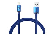 Kabel USB - Baseus Crystal Shine cable USB to Lightning 2.4A 1.2m (blue) - CAJY000003