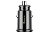 Telefon - Adapter i Ladowarka - Baseus Grain Car Charger 2x USB 5V 3.1A (black) - CCALL-ML01
