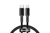 Kabel USB - Baseus High Density Braided Cable Type-C to Lightning PD 20W 1m (Black) - CATLGD-01