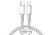 Kabel USB - Baseus High Density Braided Cable Type-C to Lightning PD 20W 1m (white) - CATLGD-02