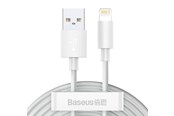 Kabel USB - Baseus Simple Wisdom Data Cable Kit USB to Lightning 2.4A (2PCS/Set）1.5m White - TZCALZJ-02
