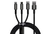 Kabel USB - Baseus Tungsten 3in1 cable USB - USB Type C / Lightning / micro USB 3.5 A 1.5 m black (CAMLTWJ-01) - CAMLTWJ-01