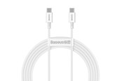 Kabel USB - Baseus Superior Series Cable USB-C to USB-C 100W 1m (white) - CATYS-B02