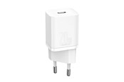 Telefon - Adapter i Ładowarka - Baseus Super Si Quick Charger 1C 20W (white) - CCSUP-B02