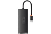 USB hub - Baseus Lite Series Hub 4in1 USB to 4x USB 3.0 25cm (Black) USB hub - 4 - USB 3.0 - Czarny - WKQX030001