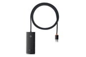 USB hub - Baseus Lite Series USB do 4x USB 3.0 2m (black) USB hub - 4 - USB 3.0 - Czarny - WKQX030201