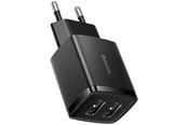 Telefon - Adapter i Ladowarka - Baseus Compact Quick Charger 2x USB 10.5W (black) - CCXJ010201