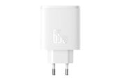 Telefon - Adapter i Ładowarka - Baseus Wall charger  OS-Cube Pro 2xUSB-C + USB 65W (white) - P10152301213-00